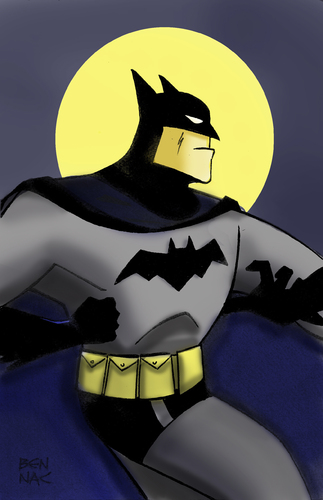 Batman practice2 By bennaccartoons | Famous People Cartoon | TOONPOOL