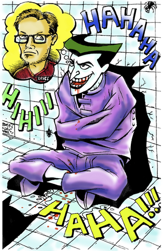 Cartoon: Joker with Bruce Timm in color (medium) by bennaccartoons tagged bruce,timm,joker,batman