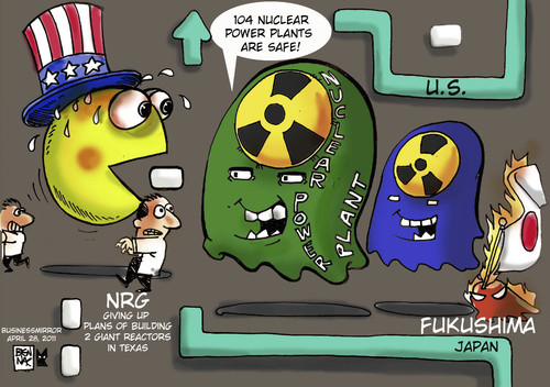 Cartoon: U.S. not so sure with Nuke power (medium) by bennaccartoons tagged nuclear,reactor