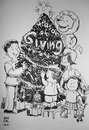 Cartoon: Merry Christmas! Give! (small) by bennaccartoons tagged christmas,brent,bennac