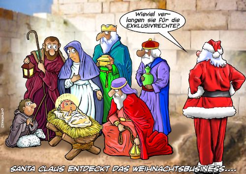 Cartoon: Geldmaschine (medium) by Chris Berger tagged weihnachten,zaster,geld,shoppingwahn,kommerz,weihnachten,zaster,geld,shoppingwahn,kommerz