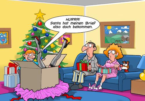 Cartoon: Geschenk (medium) by Chris Berger tagged weihnachten,xmas,santa,klaus,geschenke,weihnachten,xmas,santa,klaus,geschenke