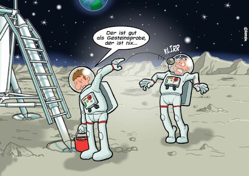 Cartoon: Gesteinsproben (medium) by Chris Berger tagged mond,raumfahrt,gesteinsproben,astronauten,vakuum,weltall,mond,raumfahrt,gesteinsproben,astronauten,vakuum,weltall