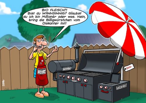 Cartoon: Mega Grill (medium) by Chris Berger tagged geiz,griller,biofleisch,massentierhaltung,yuppie,arschloch,weber,bbq,geiz,griller,biofleisch,massentierhaltung,yuppie,arschloch,weber,bbq