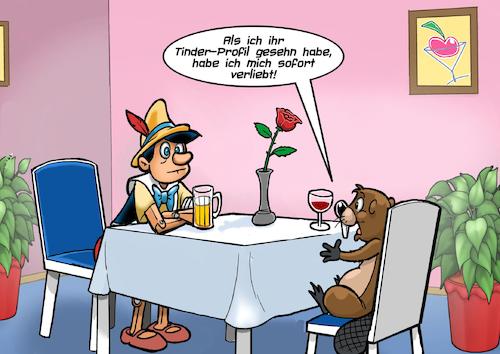 Cartoon: Pinocchio Tinder Date (medium) by Joshua Aaron tagged pinocchio,date,holz,tinder,biber,tisch,lokal,pinocchio,date,holz,tinder,biber,tisch,lokal