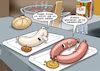 Cartoon: Am Wurststand (small) by Joshua Aaron tagged wurst,weisswurst,senf,wurstbude,wurststand,würstelstand,wursttheke