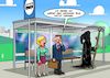 Cartoon: Bushaltestelle (small) by Joshua Aaron tagged tod,bus,vorhersehung,passagiere,nahverkehr,final,destination
