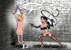 Cartoon: Domina (small) by Joshua Aaron tagged domina,sm,domino,spiel