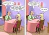 Cartoon: Erstes Date (small) by Chris Berger tagged date,alter,benehmen,gewicht,fragen,peinlich