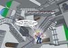 Cartoon: Escher (small) by Chris Berger tagged architektur,bauwesen,escher,bau,nierderlande,surrealismus,op,art