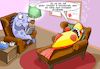 Cartoon: Fisch beim Psychiater (small) by Joshua Aaron tagged omega,fettsäure,fisch,psychologe,psychiater
