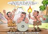 Cartoon: Fortschritt (small) by Chris Berger tagged steinzeit,technokraten,fortschritt,feuer,rad