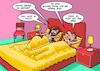 Cartoon: Gedanken (small) by Joshua Aaron tagged paar,bett,gedanken,pizza,bier,liebe,träumen,lieferdienst