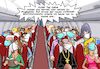 Cartoon: Homeoffice (small) by Joshua Aaron tagged flugzeug,homeoffice,corona,pandemie,pilot,passagiere,covid,19