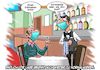 Cartoon: Im Kaffeehaus (small) by Joshua Aaron tagged kaffee,cafe,covid,pandemie,lockdown,gastronomie,kellner,gast