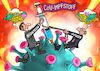 Cartoon: Impfstoff (small) by Joshua Aaron tagged cov,covid,corona,impfung,vaccine,pfizer,biontech