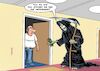 Cartoon: Ins Gras beissen (small) by Joshua Aaron tagged tod,sterben,slang,ausdruck,mundart,sensenmann