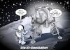 Cartoon: Künstliche Intelligenz (small) by Joshua Aaron tagged ki,alexa,siri,google,künstliche,intelligenz,weltraum,astronaut,mond,raumkapsel