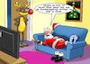 Cartoon: Lockdown (small) by Joshua Aaron tagged sanrta,claus,weihnachtsmann,pandemie,covid,corona,zu,hause,bleiben,rudolf