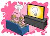 Cartoon: Motten (small) by Chris Berger tagged motten,licht,fernsehen,programm