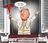 Cartoon: Neuer Papst (small) by Chris Berger tagged tesla,trump,papst,konklave,geld,dollar,gold,money,segen