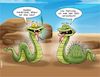 Cartoon: Piercing (small) by Joshua Aaron tagged schlange,boa,igel,essen,piercing