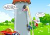 Cartoon: Rapunzel hat Pech (small) by Joshua Aaron tagged rapunzel,pizzeria,lieferdienst,pizzabote,schwul,homosexuell,gay