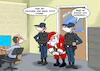 Cartoon: Santa in Schwierigkeiten (small) by Joshua Aaron tagged santa impfen corona pandemie lockdown impfpflicht