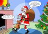 Cartoon: Weihnachtswunsch (small) by Joshua Aaron tagged hund,rammelt,bein,weihnachtsmann,xmas,christmas,weihnachten