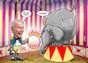 Cartoon: Zirkus (small) by Joshua Aaron tagged joe,biden,trump,wahl,election,president,präsident,2020,usa,amerika