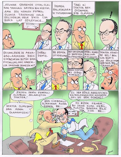 Cartoon: popüler psikiyatri (medium) by ahmet sadi tagged psychiatry,doctor,patient