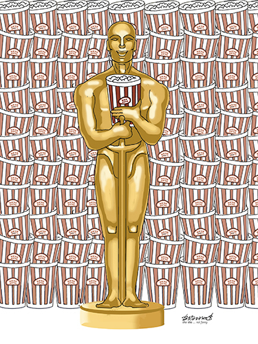 Cartoon: oscar (medium) by Vladimir Khakhanov tagged films