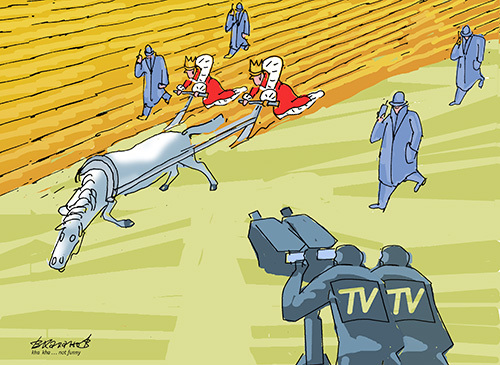 Cartoon: Tandem (medium) by Vladimir Khakhanov tagged tandem