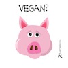 Cartoon: Vegan? (small) by Kike Estrada tagged vegan