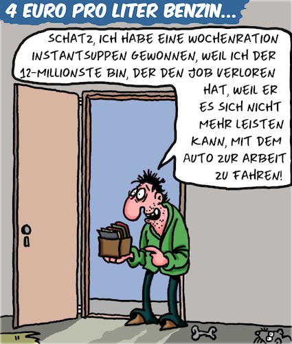 Cartoon: 12 Millionen! (medium) by Karsten Schley tagged benzinpreise,arbeitslosigkeit,politik,klima,umwelt,autos,arbeitgeber,arbeitnehmer,geld,armut,gesellschaft,benzinpreise,arbeitslosigkeit,politik,klima,umwelt,autos,arbeitgeber,arbeitnehmer,geld,armut,gesellschaft