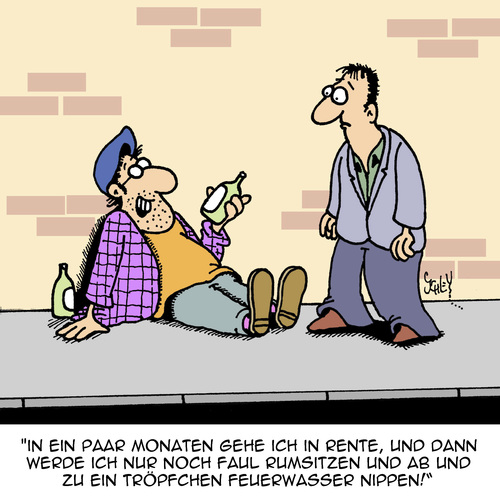 Cartoon: Als Rentner... (medium) by Karsten Schley tagged rente,freizeit,rentner,pensionäre,beschäftigung,leben,trinken,soziales,zeit,alter,rente,freizeit,rentner,pensionäre,beschäftigung,leben,trinken,soziales,zeit,alter