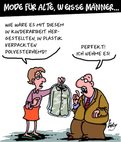 Cartoon: Alte weiße Männer (medium) by Karsten Schley tagged alter,konservatismus,umwelt,mode,plastik,politik,zukunft,kinderarbeit,wahlen,gesellschaft,alter,konservatismus,umwelt,mode,plastik,politik,zukunft,kinderarbeit,wahlen,gesellschaft