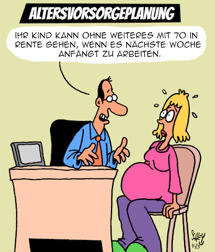 Cartoon: Altersvorsorge ist wichtig! (medium) by Karsten Schley tagged rente,renteneintrittsalter,arbeit,erwerbstätigkeit,arbeitsjahre,vorsorge,soziales,wirtschaft,politik,gesellschaft,rente,renteneintrittsalter,arbeit,erwerbstätigkeit,arbeitsjahre,vorsorge,soziales,wirtschaft,politik,gesellschaft