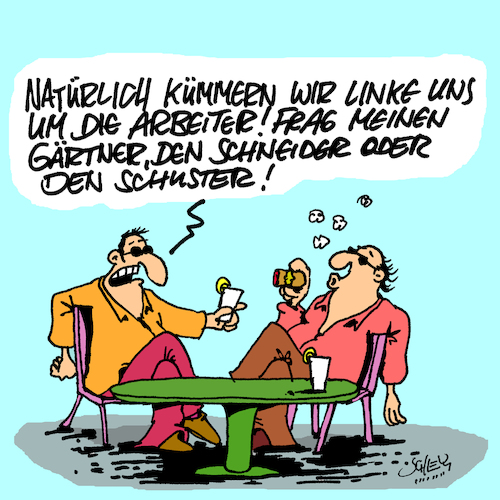 Cartoon: Arbeiterklasse (medium) by Karsten Schley tagged politik,gesellschaft,linke,wahlen,wähler,arbeiterklasse,kapitalismus,populismus,rechtsextreme,europa,deutschland,politik,gesellschaft,linke,wahlen,wähler,arbeiterklasse,kapitalismus,populismus,rechtsextreme,europa,deutschland