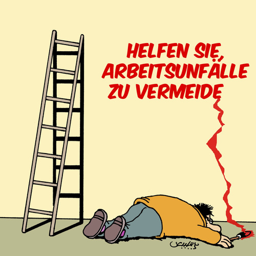 Cartoon: Arbeitssicherheit (medium) by Karsten Schley tagged arbeit,arbeitnehmer,arbeitgeber,idustrie,jobs,business,wirtschaft,arbeitssicherheit,arbeitsunfälle,gesundheit,unfälle,arbeit,arbeitnehmer,arbeitgeber,idustrie,jobs,business,wirtschaft,arbeitssicherheit,arbeitsunfälle,gesundheit,unfälle