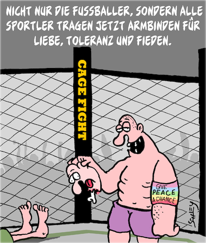 Cartoon: Armbinden für Sportler (medium) by Karsten Schley tagged sport,politik,meinung,mode,trends,armbinden,medien,gesellschaft,sport,politik,meinung,mode,trends,armbinden,medien,gesellschaft