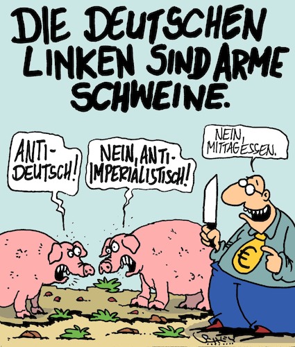 Cartoon: Arme Schweine... (medium) by Karsten Schley tagged protest,opposition,links,politik,gesellschaft,europa,deutschland,kapitalismus,egoismus,soziales,protest,opposition,links,politik,gesellschaft,europa,deutschland,kapitalismus,egoismus,soziales