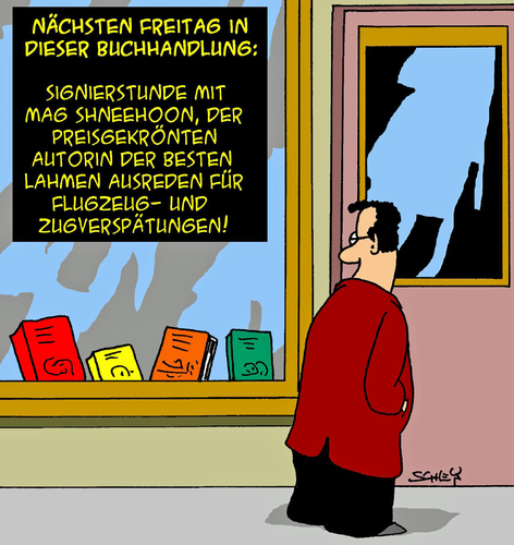 Cartoon: Ausreden (medium) by Karsten Schley tagged kultur,reisen,öffentlicher,nahverkehr,flugreisen,bahnreisen,tourismus,verspätungen,wirtschaft,kultur,reisen,flugreisen,nahverkehr,bahnreisen,tourismus,verspätungen