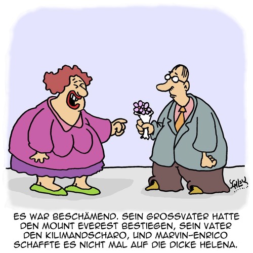 Cartoon: Beschämend!! (medium) by Karsten Schley tagged sport,bergsteigen,fitness,männer,frauen,liebe,dating,scham,familie,sport,bergsteigen,fitness,männer,frauen,liebe,sex,dating,scham,familie