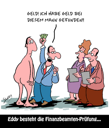 Cartoon: Bestanden! (medium) by Karsten Schley tagged finanzen,politik,steuern,steuerbelastung,arbeitnehmer,finanzbeamte,abgaben,geld,einkommen,gesellschaft,finanzen,politik,steuern,steuerbelastung,arbeitnehmer,finanzbeamte,abgaben,geld,einkommen,gesellschaft