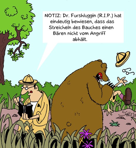 Cartoon: Beweis (medium) by Karsten Schley tagged natur,tiere,forschung,wildtiere,naturforschung,umwelt,wissenschaft,bären,natur,tiere,forschung,wildtiere,naturforschung,umwelt,wissenschaft,bären