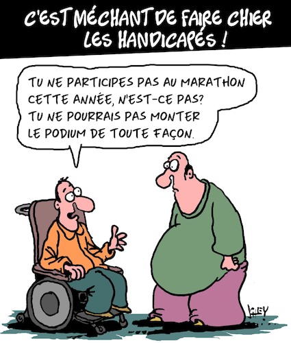 Blagues sur les handicapes By Karsten Schley | Sports Cartoon | TOONPOOL