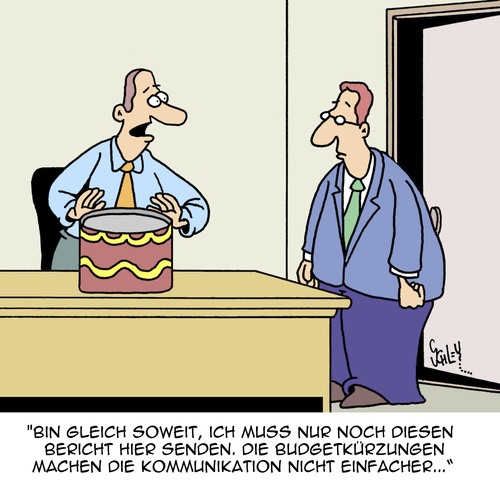 Cartoon: Budgetkürzung (medium) by Karsten Schley tagged business,wirtschaft,jobs,budget,kommunikation,kürzungen,geld,büro,arbeit,budgetkürzungen,kosten,kostensenkung,business,wirtschaft,jobs,budget,kommunikation,kürzungen,geld,büro,arbeit,budgetkürzungen,kosten,kostensenkung