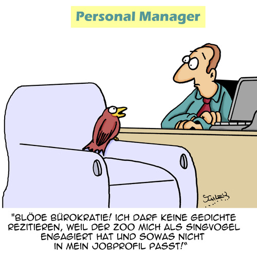 Cartoon: Bürokratie (medium) by Karsten Schley tagged bürokratie,arbeitgeber,arbeitnehmer,jobs,jobprofile,büro,management,zoos,business,wirtschaft,tiere,bürokratie,arbeitgeber,arbeitnehmer,jobs,jobprofile,büro,management,zoos,business,wirtschaft,tiere