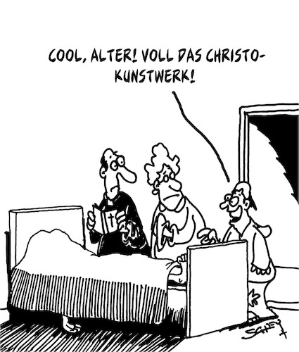 Cartoon: Christo-Kunst (medium) by Karsten Schley tagged christo,kunst,künstler,tod,zeitgeist,medien,gesellschaft,christo,kunst,künstler,tod,zeitgeist,medien,gesellschaft